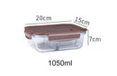 Sleek Glass Lunch Box for Food Storage, ibuyxi.com
