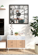 Creative and Silent Square Iron Wall Clock Decoration - view 9