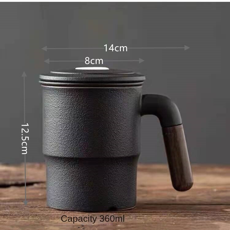 Ceramic Filter Tea Mug Lid and Separation Design - view 2