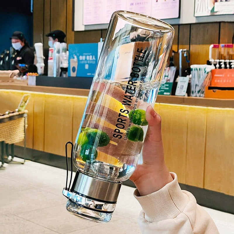 2L Portable & Giant Glass Water Bottle, ibuyxi.com