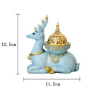 Nordic Resin Reindeer Candle Holder Gold Metal Decor - view 7