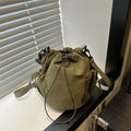 Nylon Drawstring Bucket Bag