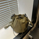 Nylon Drawstring Bucket Bag