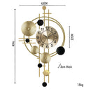 Modern Pointer Gold Metal Art Wall Clock - view 3