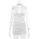 Fairy Shelley Ruffle V Deep White Dress, ibuyxi.com