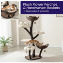 Blossom Multilevel Cat Tree with Handwoven Baskets