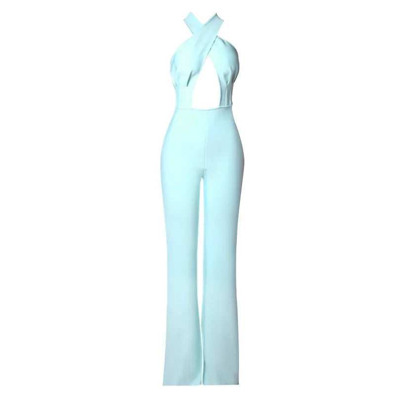 Light Blue Sleeveless Bodycon Full Length Dress, ibuyxi.com