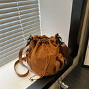 Nylon Drawstring Bucket Bag