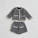 Tweed Plaid Two Piece Set Baby Clothes