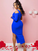 Elegant Style Mesh Patchwork Midi Dress - view 7