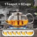Heat Resistant Glass Tea Set Teapot 6 Cups - view 7