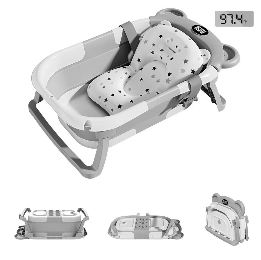 Portable Baby Bathtub with Thermometer