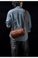 Round Vintage Leather Satchel