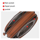 Plaid Round Leather Crossbody Bag