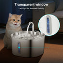 Stainless Steel 2.2L Automatic Cat Water Fountain