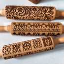 Wooden Embossed Rolling Pin