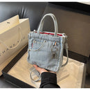 Retro Washed Denim Handbag