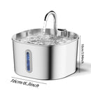 Stainless Steel 2.2L Automatic Cat Water Fountain