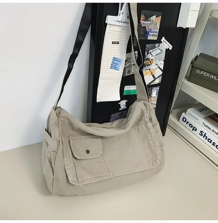 Casual Canvas Messenger Bag