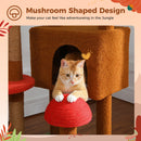 Floor to Ceiling Mushroom Cat Tower