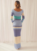 Slash Neck Beach Maxi Bodycon Knit Dress, ibuyxi.com