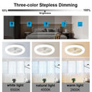 Ceiling Fan With Lights Remote Control E27 Converter Base 30W Smart Remote Control Ceiling Fan With LED Lighting For Living Room - iBuyXi.com