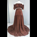 Boho Chiffon Dress For Maternity Photography