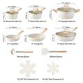 Granite Pots and Pans 17 Pieces Cookware Set