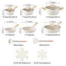 Granite Pots and Pans 17 Pieces Cookware Set