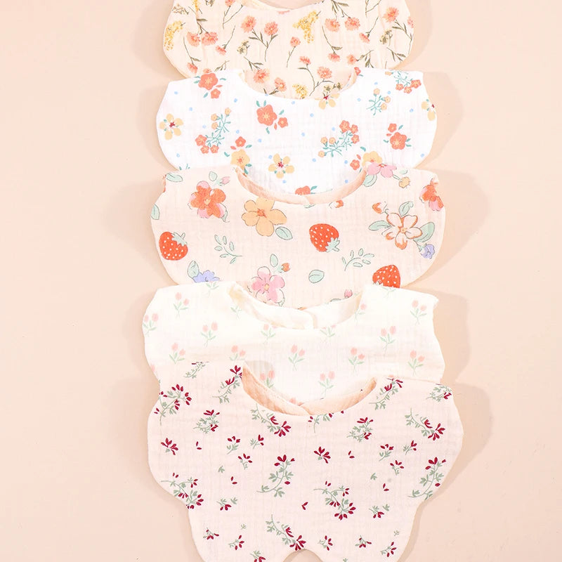 Precious Floral Cotton Cloth Baby Bibs