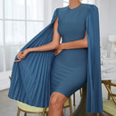 Rayon Flying Sleeve Bodycon Dress, ibuyxi.com