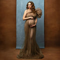 Mesh Single Shoulder Dress For Maternity Photography