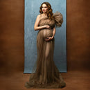 Mesh Single Shoulder Dress For Maternity Photography