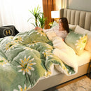 Winter Wildflower Plush Fleece Blanket, iBuyXi.com