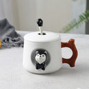 Cute 3D Husky Mug Lid Included with Spoon - view 8