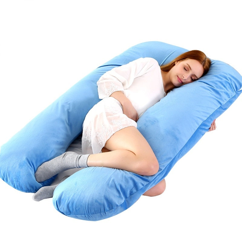 U Shape Maternity Pillow With Soft Coral Fleece, ibuyxi.com