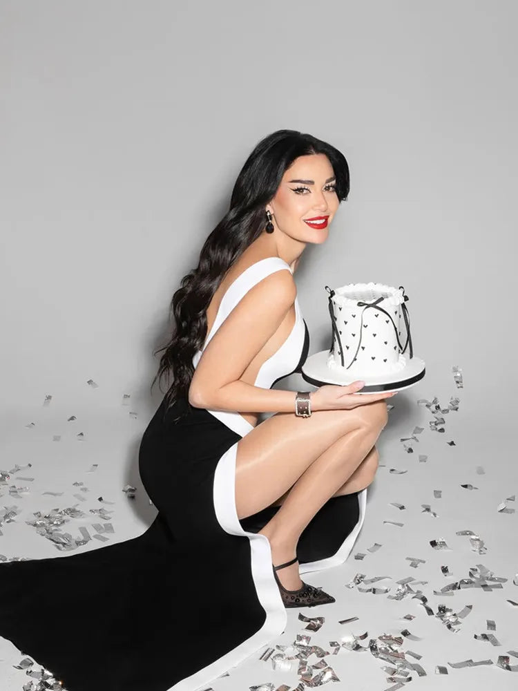 One Shoulder Split Maxi Dress