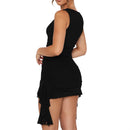 Colorful Bodycon Ruffled Mini Dress, ibuyxi.com