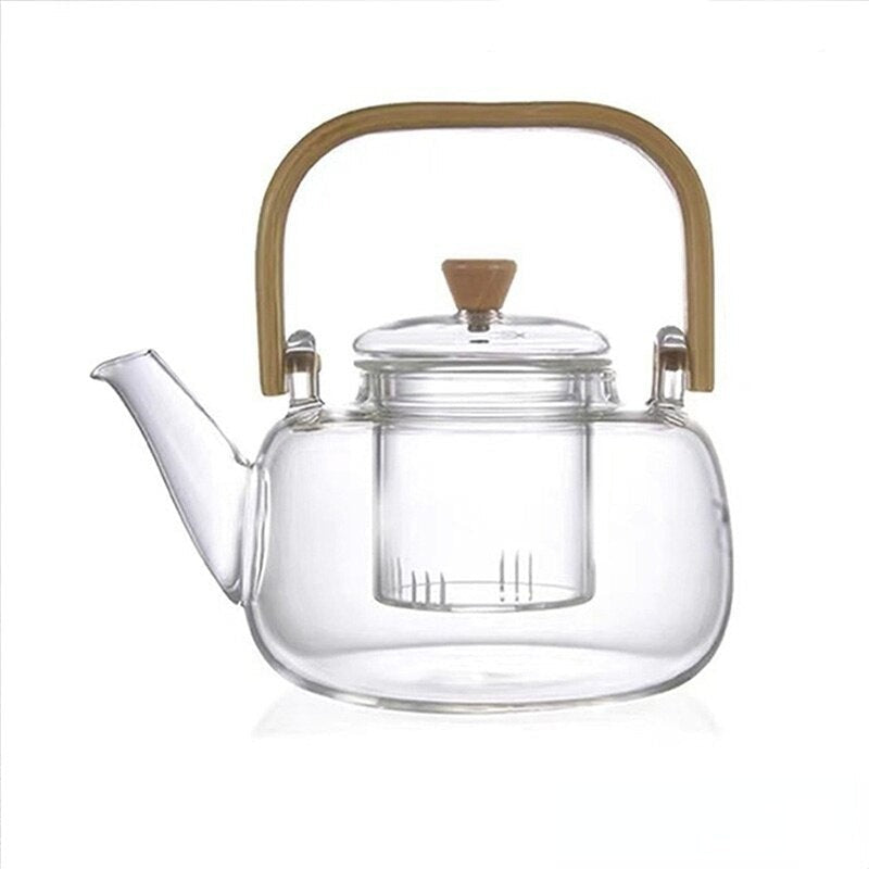 Large Handle Heat Resistant Glass Tea Pot - view 3