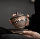 Old Thick Earthenware Tea Cup and Pot, iBuyXi.com