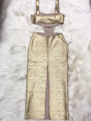 Foiling Evening Glam Bandage Dress, ibuyxi.com