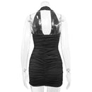Fairy Shelley Ruffle V Deep White Dress, ibuyxi.com