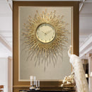 Sun Wall Clock for Luxury Living Room Decor, ibuyxi.com