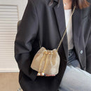 Glittering Chain Strap Satchel Bag