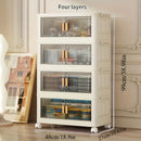 Ivory Stackable Storage Cabinet with Doors and Wheels, iBuyXi.com