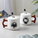 Cute 3D Husky Mug Lid Included with Spoon - view 6