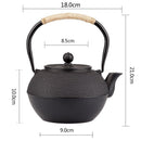1200ml Large Capacity Black Iron Teapot - view 3
