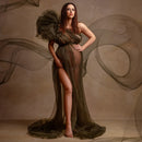 Mesh Single Shoulder Dress For Maternity Photography