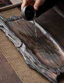 Retro Ceramic Tea Tray with Wood Effect, iBuyXi.com