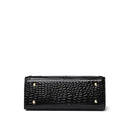 Glossy Croc Patent Leather Handbag